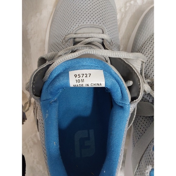 FootJoy Flex Womens Golf Shoes Grey Blue Mesh Spikeless Sneakers 95727 Size 10 M - Picture 5 of 6